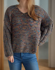 Dropped Shoulder Long Sleeve Sweater