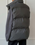 Zip Up Turtleneck Vest Coat