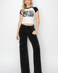 Risen Full Size High Rise Wide Leg Cargo Jeans