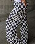 Checkered Wide Leg Pants