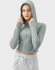 Millennia Zip Up Hooded Long Sleeve Active Outerwear