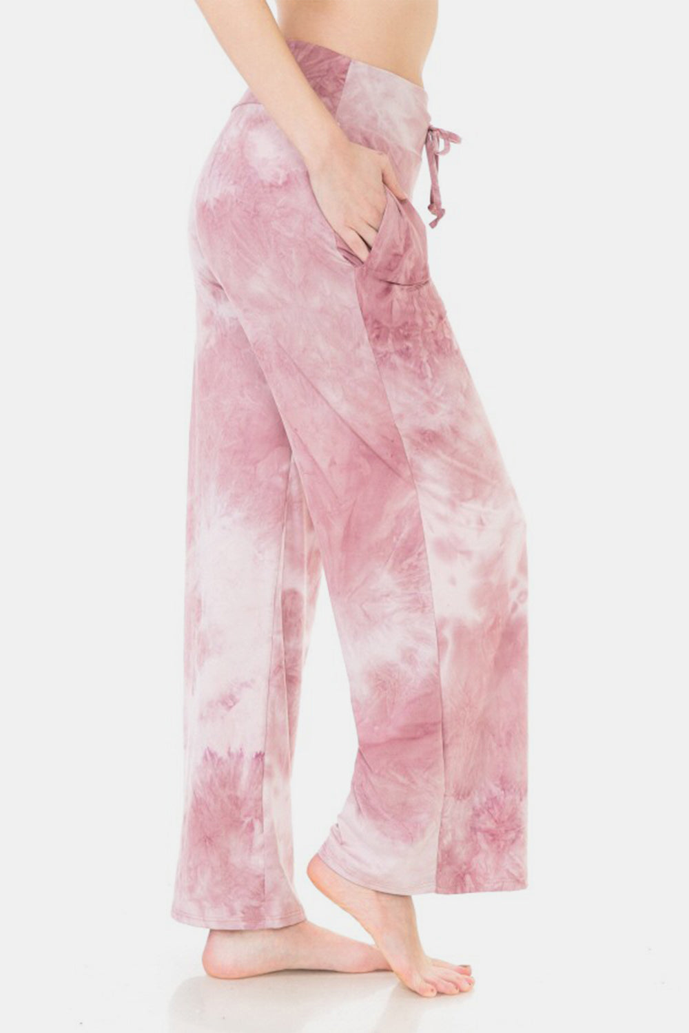 Misty Rose Leggings Depot Buttery Soft Printed Drawstring Pants Sentient Beauty Fashions Apparel & Accessories