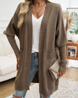 Devine Open Front Long Sleeve Cardigan