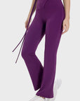 Tied Mid-Rise Waist Active Pants