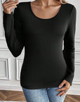 Round Neck Long Sleeve Top