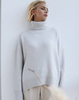 Basic Bae Turtleneck Dropped Shoulder Long Sleeve Sweater