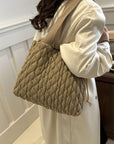 Drawstring Bubble Texture Tote Bag