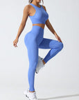 Round Neck Tank and High Waist Leggings Active Set