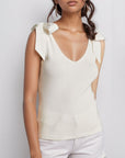 V-Neck Tie Shoulder Tank