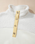 Mock Neck Long Sleeve Sherpa Sweatshirt