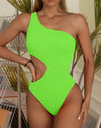 Sienna Cutout One Shoulder One-Piece Swimwear Sentient Beauty Fashions Apparel & Accessories