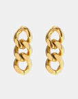 White Smoke Stainless Steel Chain Earrings