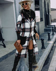 Plaid Button Down Hooded Jacket