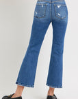 RISEN Full Size Tummy Control High Rise Crop Bootcut Jeans