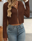 Mandy Zip Up Long Sleeve Cardigan