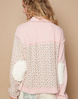 POL Floral Exposed Seam Button Up Quilted Jacket