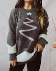 Christmas Tree Graphic Dropped Shoulder Sweater