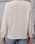 Striped Round Neck Long Sleeve Top