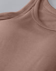 Dim Gray Round Neck Tank with Bra