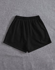 Slate Gray Drawstring Pocketed Elastic Waist Shorts Sentient Beauty Fashions Apparel & Accessories
