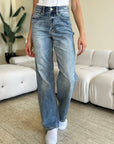 Dark Gray Judy Blue Full Size High Waist Straight Jeans