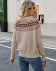 Round Neck Raglan Sleeve Sweater