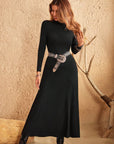 Turtleneck Long Sleeve Maxi Dress