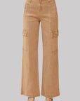 RISEN Full Size High Rise Wide Leg Cargo Jeans