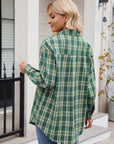 Mandy Plaid Button Up Long Sleeve Shirt