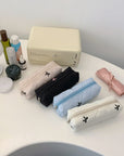 3 Piece Bow Quilted Cloth Storage Bag Set