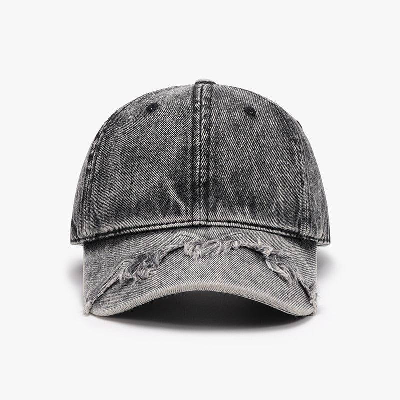 Dark Slate Gray Fringe Adjustable Cotton Baseball Cap