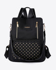 Zipper Pocket Beaded Backpack