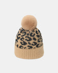 Leopard Hat with Pompom