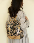 Leopard PU Leather Backpack Bag