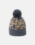 Leopard Hat with Pompom