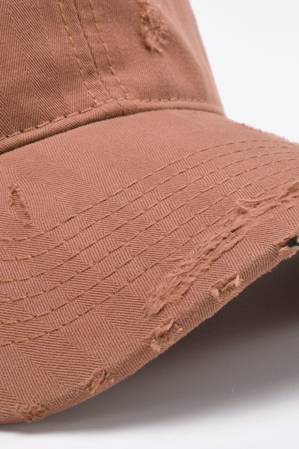 Rosy Brown Distressed Adjustable Baseball Cap