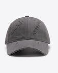 Dark Slate Gray Distressed Adjustable Baseball Cap