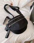 Double Zip Nylon Crossbody Bag