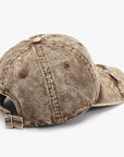 Beige Fringe Adjustable Cotton Baseball Cap