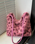 Leopard Furry Shoulder Bag