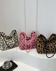 Leopard Furry Shoulder Bag