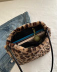 Leopard Furry Shoulder Bag