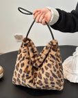 Leopard Furry Shoulder Bag