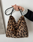 Leopard Furry Shoulder Bag