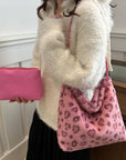 Leopard Furry Shoulder Bag