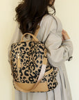 Leopard PU Leather Backpack Bag