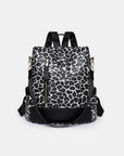 Leopard PU Leather Backpack Bag