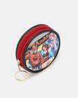 Nicole Lee USA Keychain Round Coin Purse