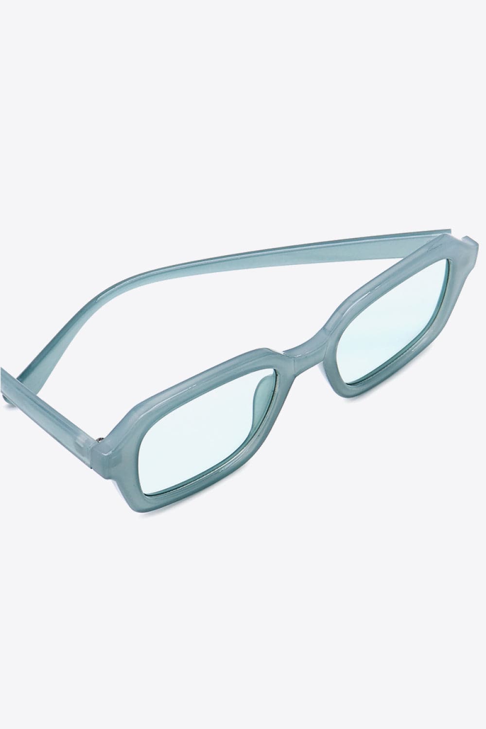 White Smoke Rectangle Full Rim Sunglasses