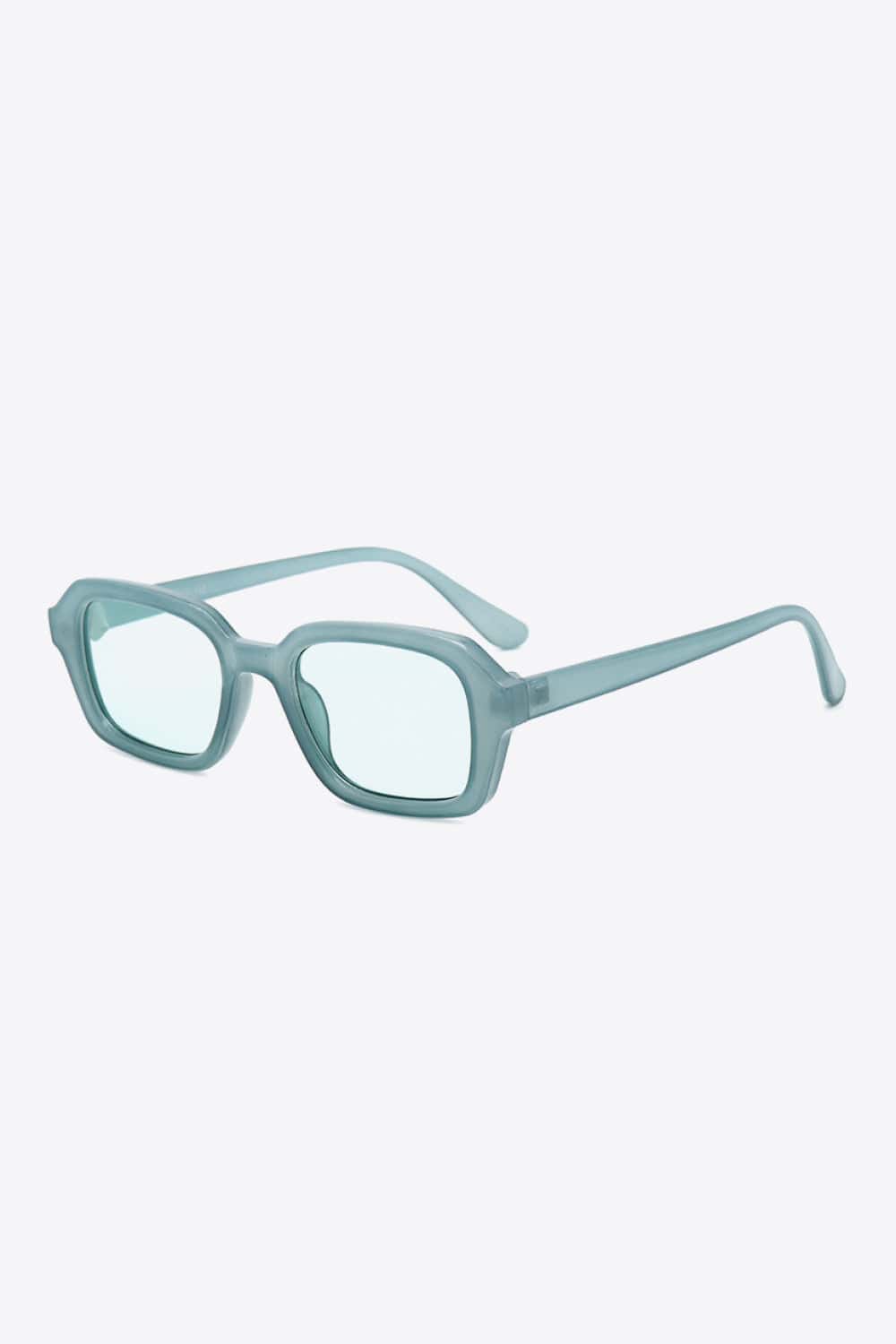 White Smoke Rectangle Full Rim Sunglasses